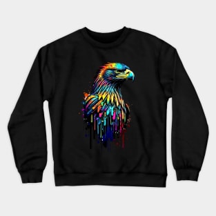 The rainbow-colored bald American eagle Crewneck Sweatshirt